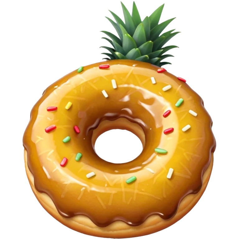 Donut with pineapple emoji