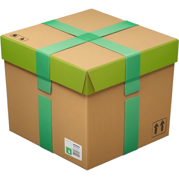 make delivery box in light green color  emoji