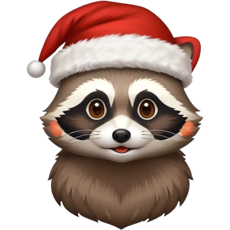 Christmas raccoon 
 emoji