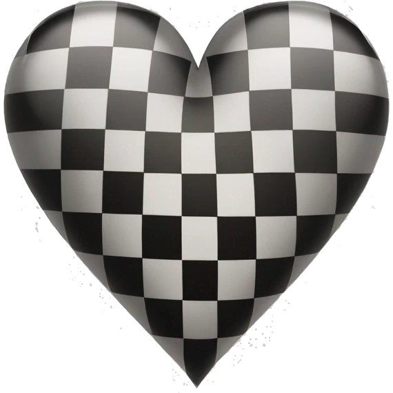 Checkered flag inside heart emoji