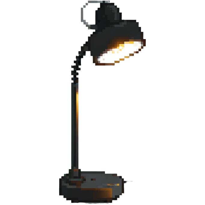 halogen desk lamp with bright white light emoji