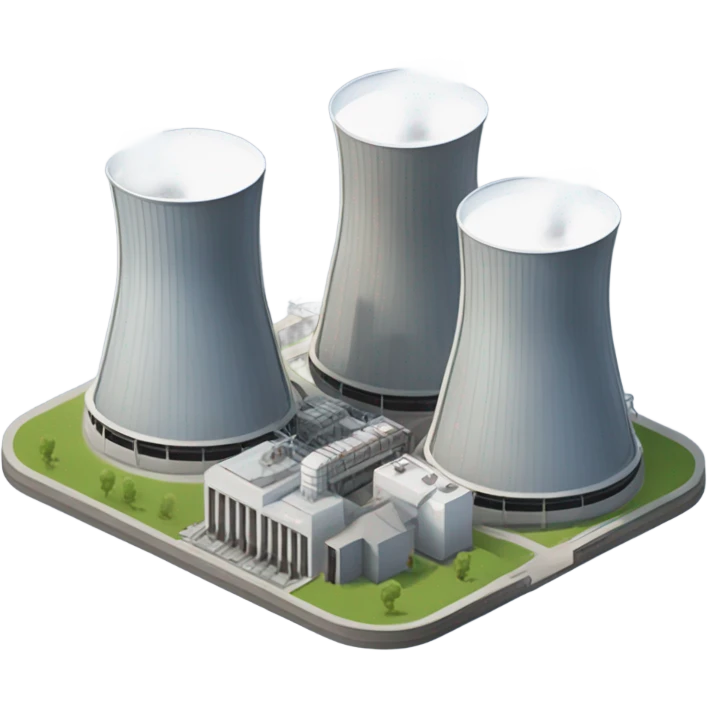 hyper realistic nuclear power plant emoji