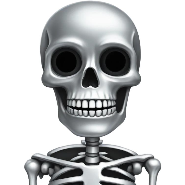 skeleton made of chrome emoji