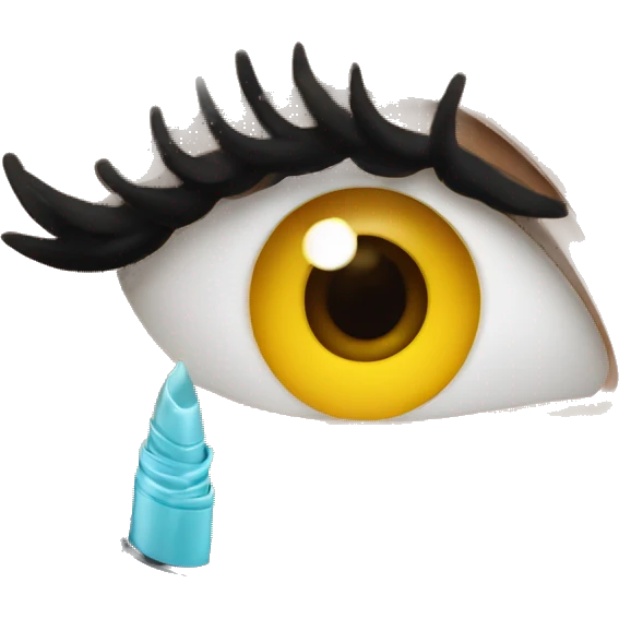 Girl applying water proof mascara emoji