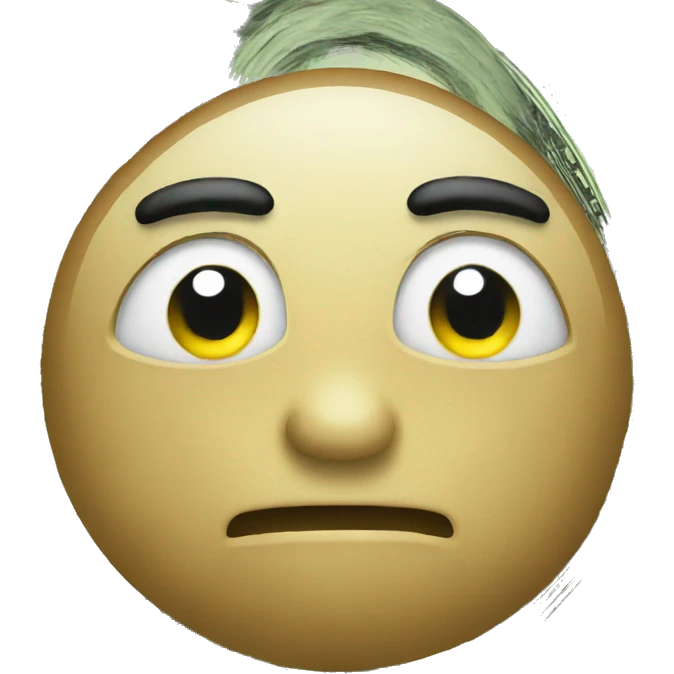Dollar eyes face emoji