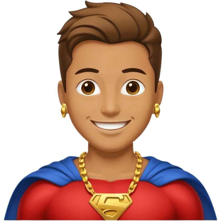 super hero with big necklace emoji