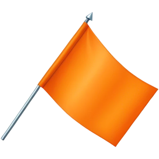 orange triangular flag emoji
