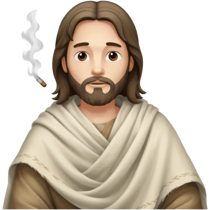 Jesus smoking a blanket emoji
