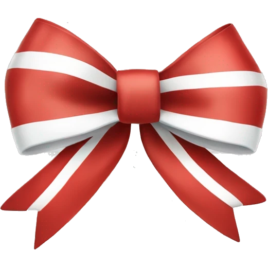 Red and white cheer bow emoji