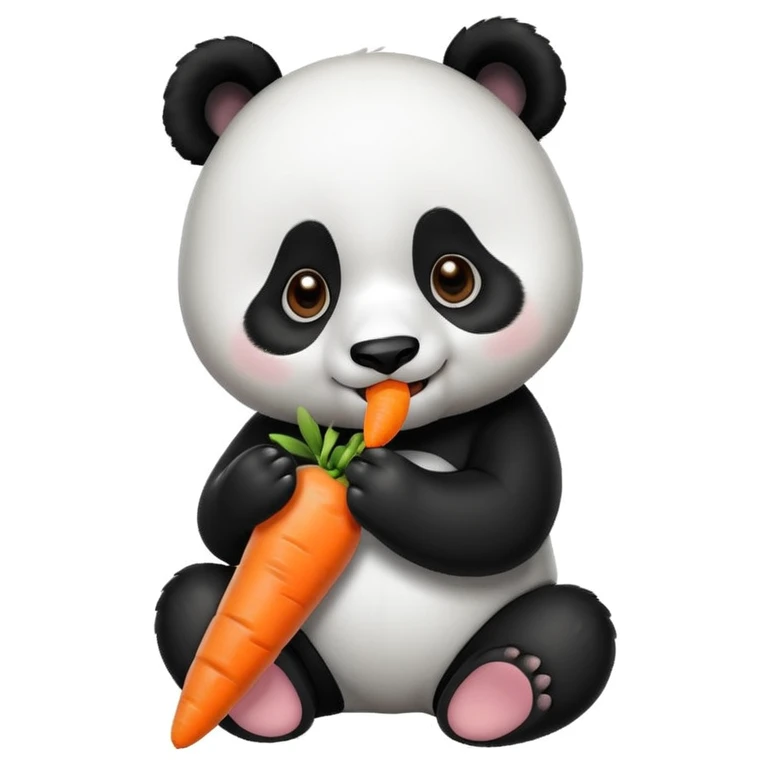 Panda mit karotte emoji