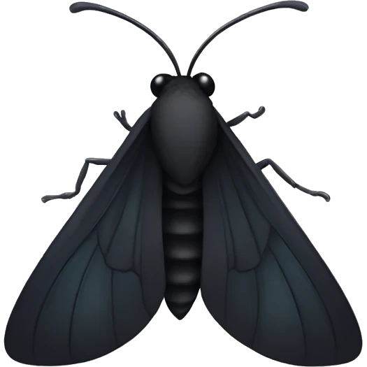 black moth emoji