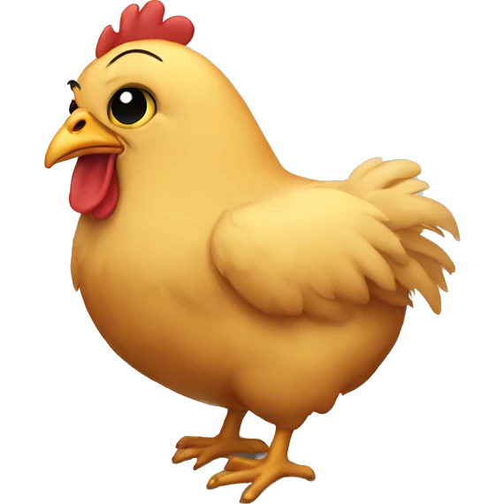 Sad chicken emoji