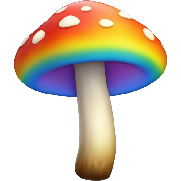 Rainbow mushrooms emoji