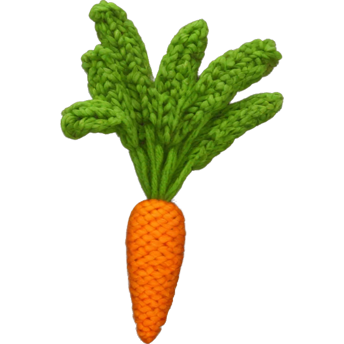 knitted carrot emoji