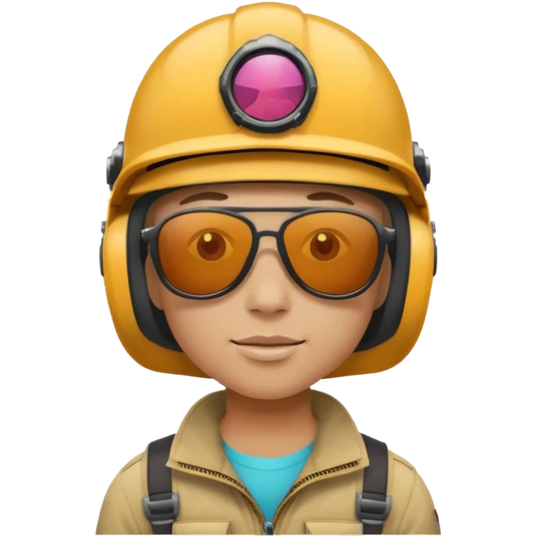Colorful Helmeted Traveler emoji
