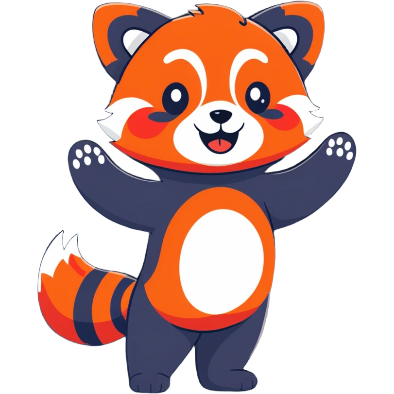 Red panda dancing emoji