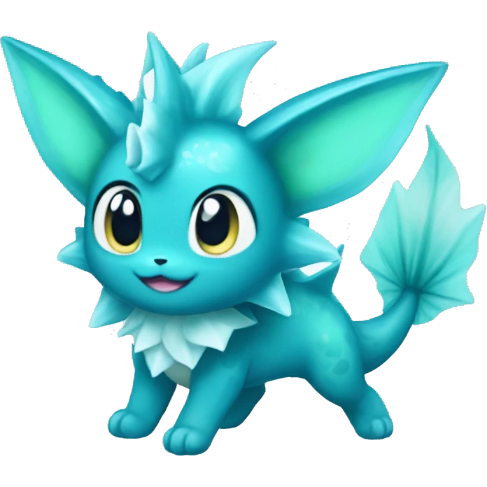 Kawaii Vaporeon full body emoji