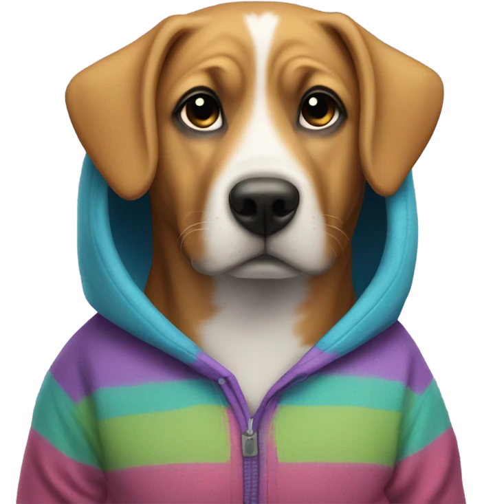 Dog with hoodie  emoji