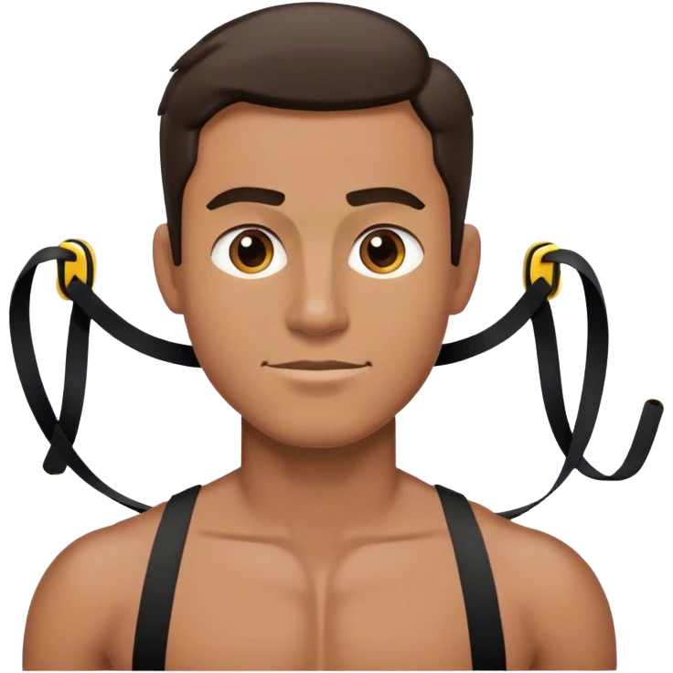 man using resistance band emoji