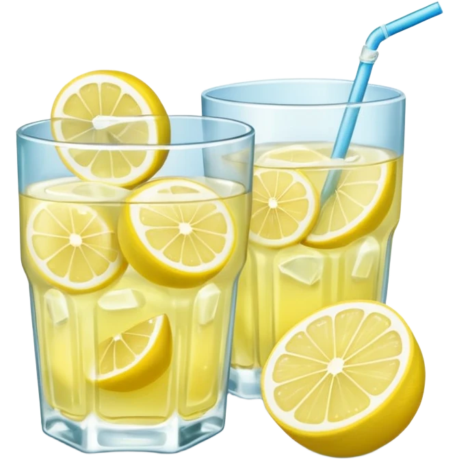 ice cubes of lemonade emoji
