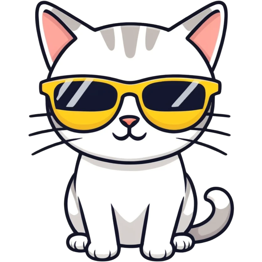 Cat with sunglasses emoji