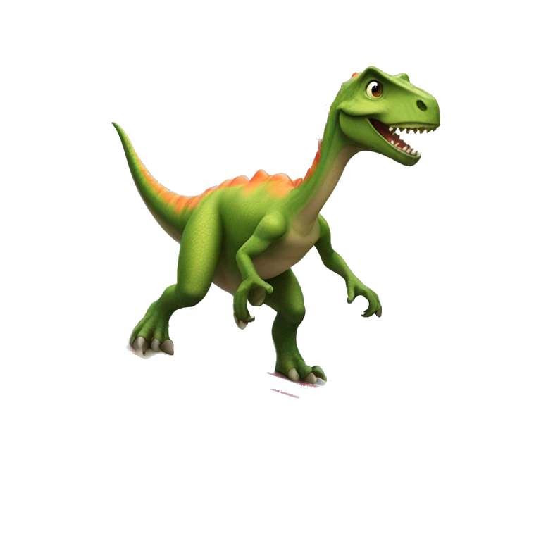 dinosaur riding a surf board emoji