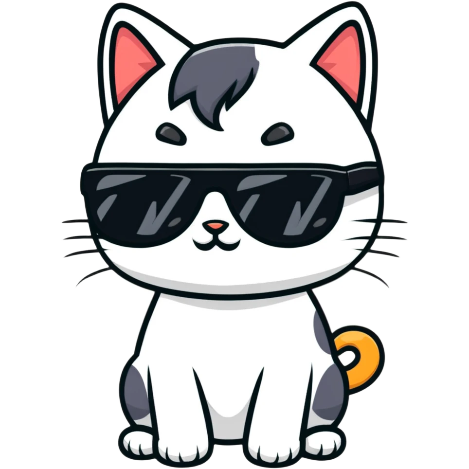 Cat with sunglasses emoji