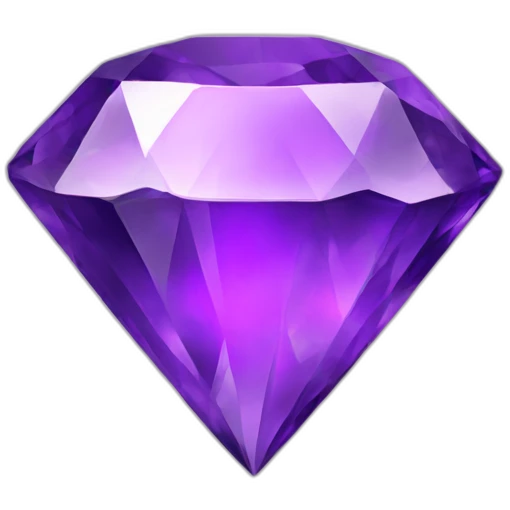 Purple crystal diamond shape emoji