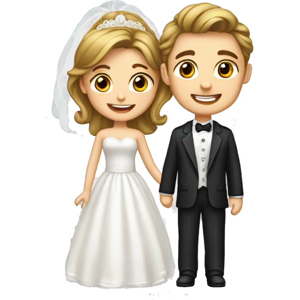 Ein Junge und ein Mädchen heiraten emoji
