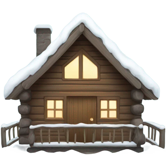 winter cabin emoji