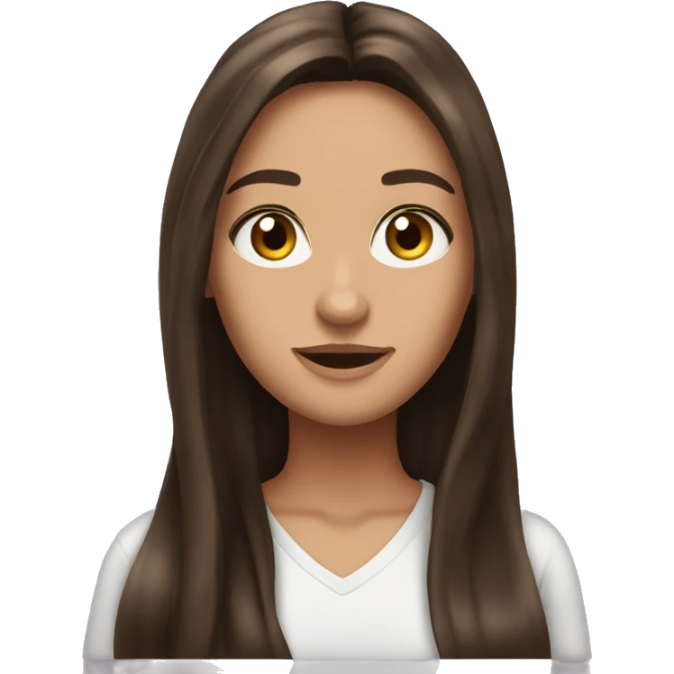 Brunette Witz Long Hair and Hazel eyes  emoji