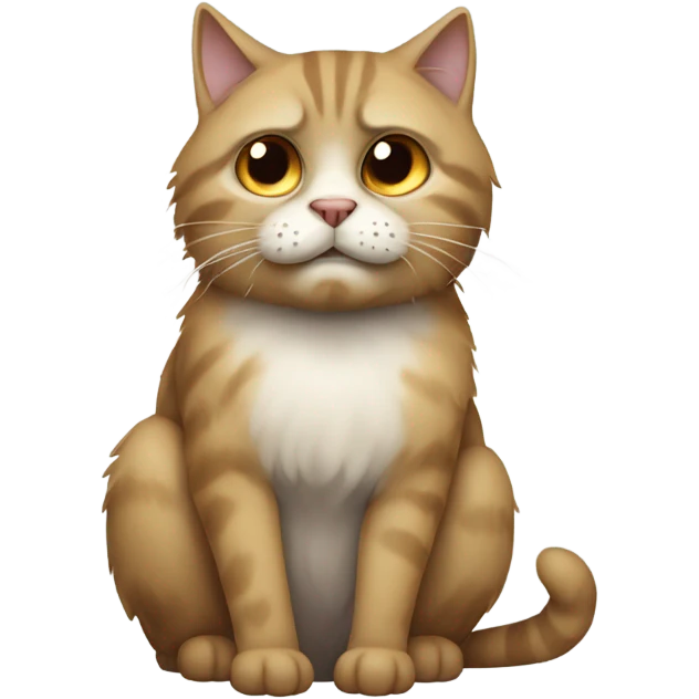 sad hungry cat emoji
