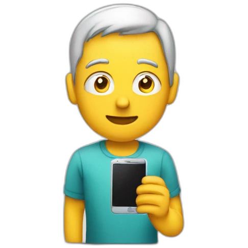 personne qui doit lire mais est sur son téléphone emoji