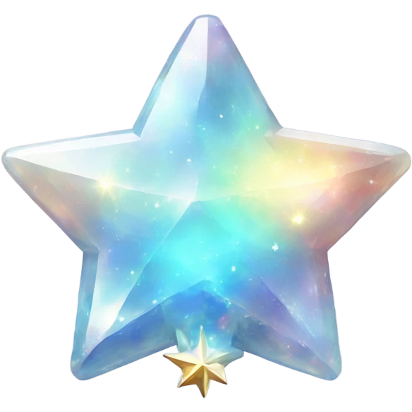 Sparkle celestial stars shaped opal crystal emoji