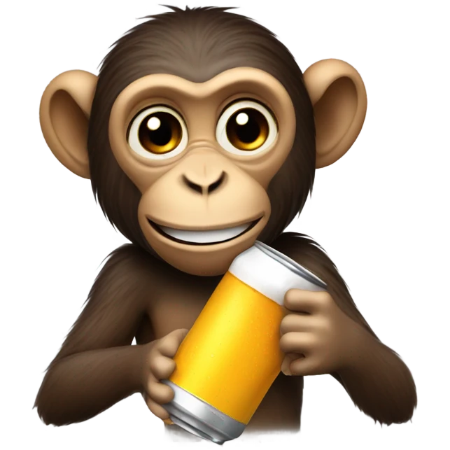 monkey with beer emoji
