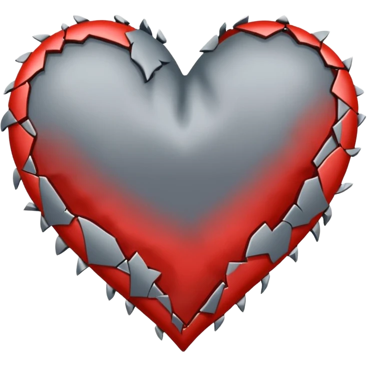 Gray broken satin heart  emoji