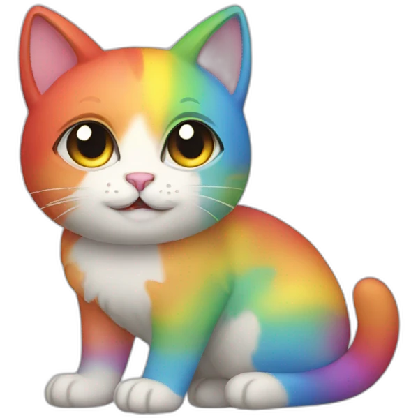 Rainbow cat emoji