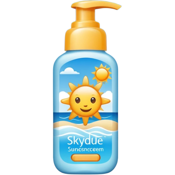 sun screen product (skyblue color) emoji