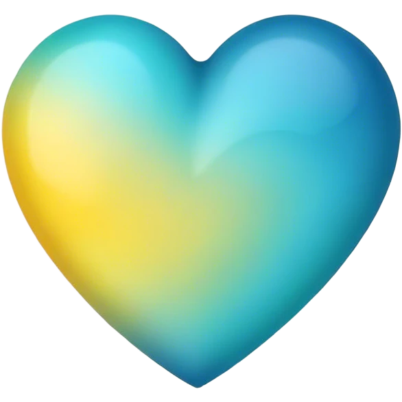 Can you generate me a heart emoji with a blue to yellow to teal gradient? emoji