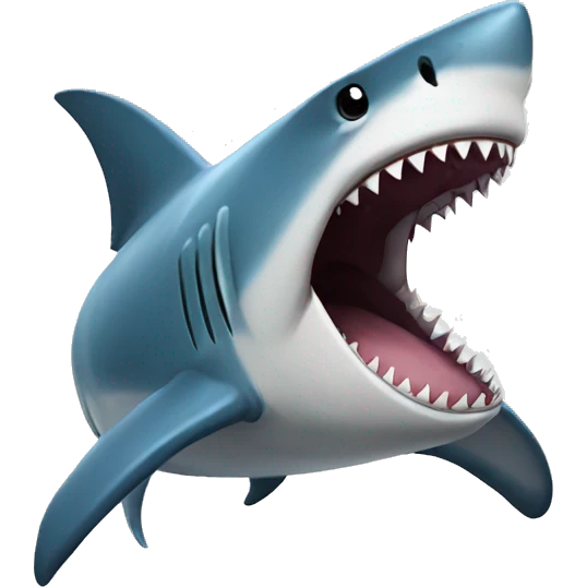 Shark waving hi emoji