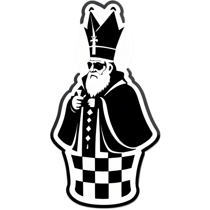 black bishop captured on a chessboard emoji