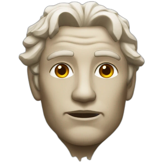 Stone face sigma emoji