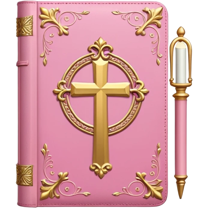make a girly bible with pink and white tones emoji