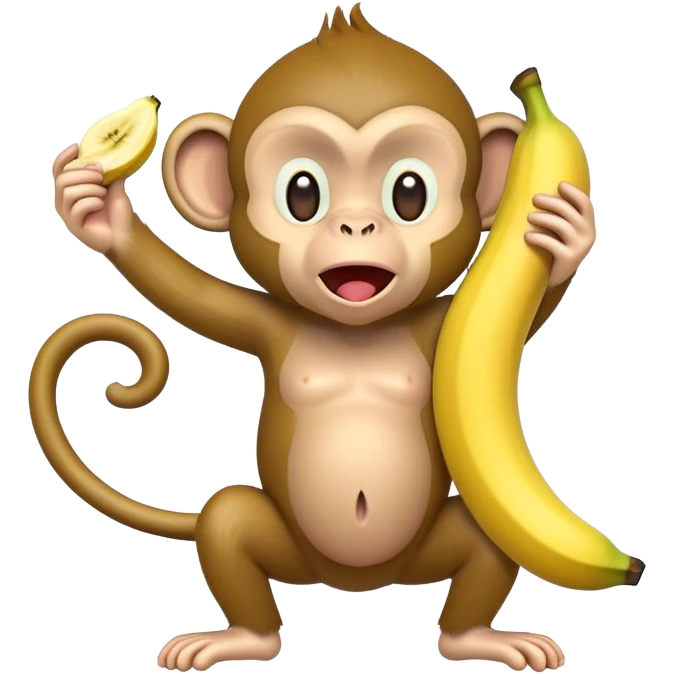 Monkey farting bananas emoji