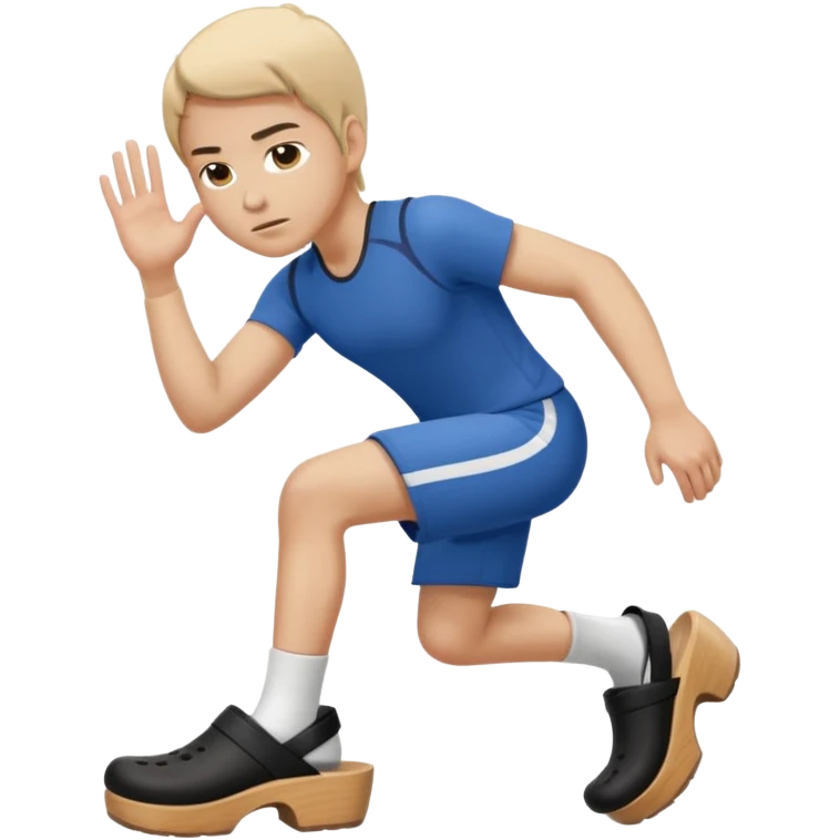 hollands sportieve loper met klompen emoji