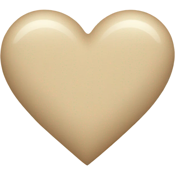 Heart beige emoji