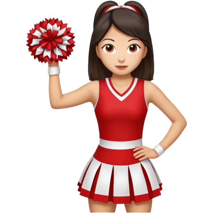 cheer leader dress, asian emoji