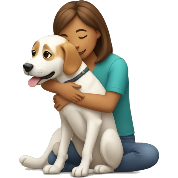 PERSON HUGGING DOG emoji