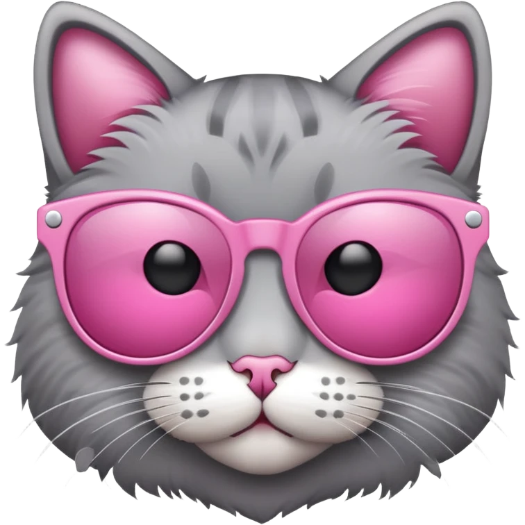 cat with pink sunglasses emoji
