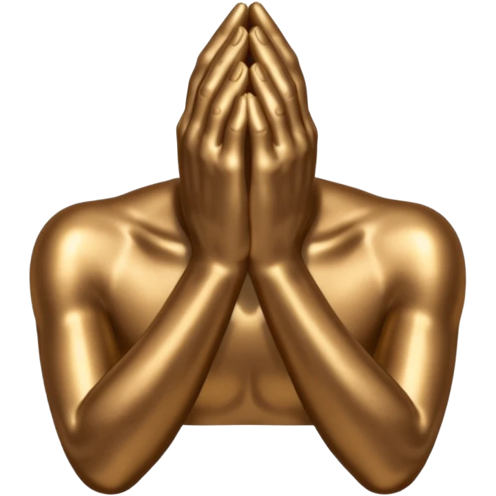 praying metallic hands emoji